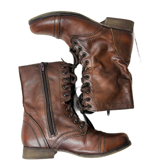 Steve Madden Troopa Lace Up Boots - Picture 3 of 8